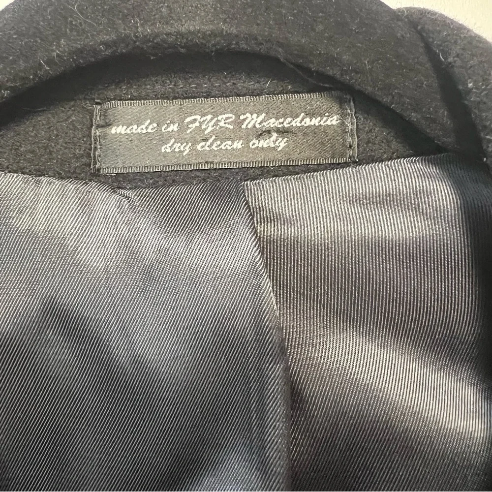 Gianfranco Ruffini Cashmere Blazer 41L Black Madein Italy Luxury Sport Coat Wool